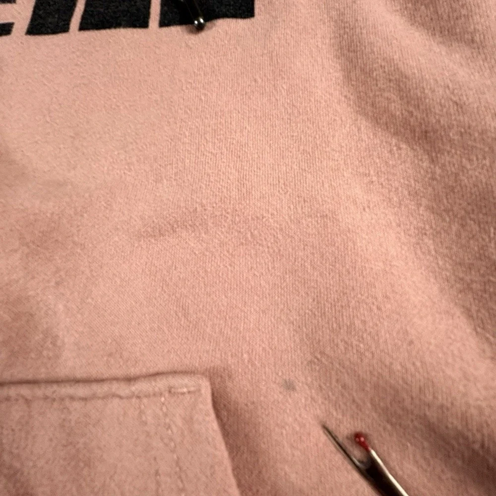 The North Face Hoodie Men's M Pink Logo Sweatshirt Fleece Streetwear Grunge